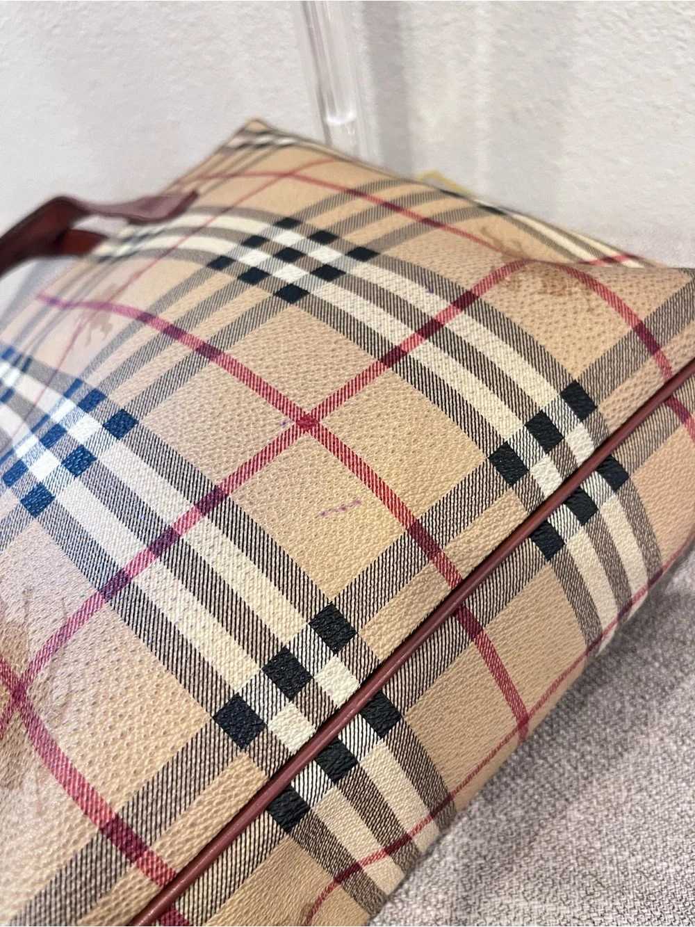 Burberry Haymarket vintage tote bag